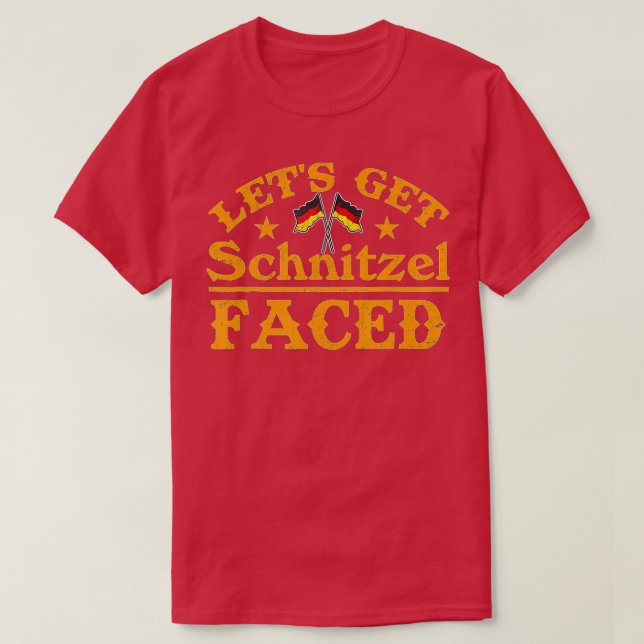 Oktoberfesten gör att Schnitzel blir synlig på tys T Shirt (Design framsida)