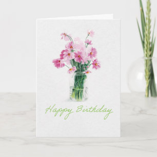 Oktoberfödelsemånad Flower Birthday L Kort