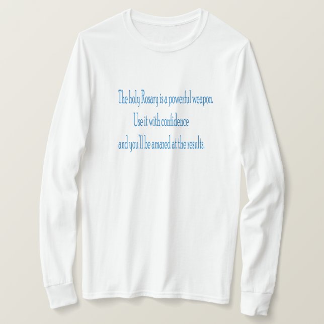 Oktobermånad Heliga Rosary T Shirt (Design framsida)