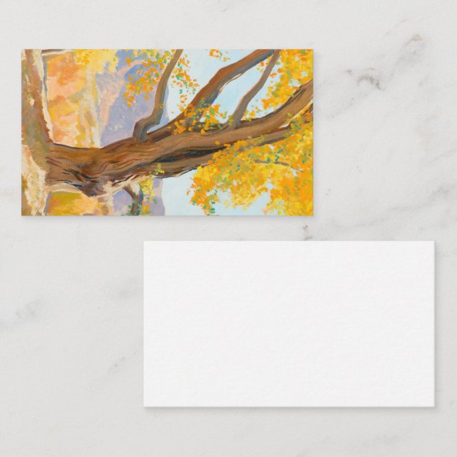 Oktobermorgon 1940 av Maynard Dixon Visitkort (Fram/baksida)