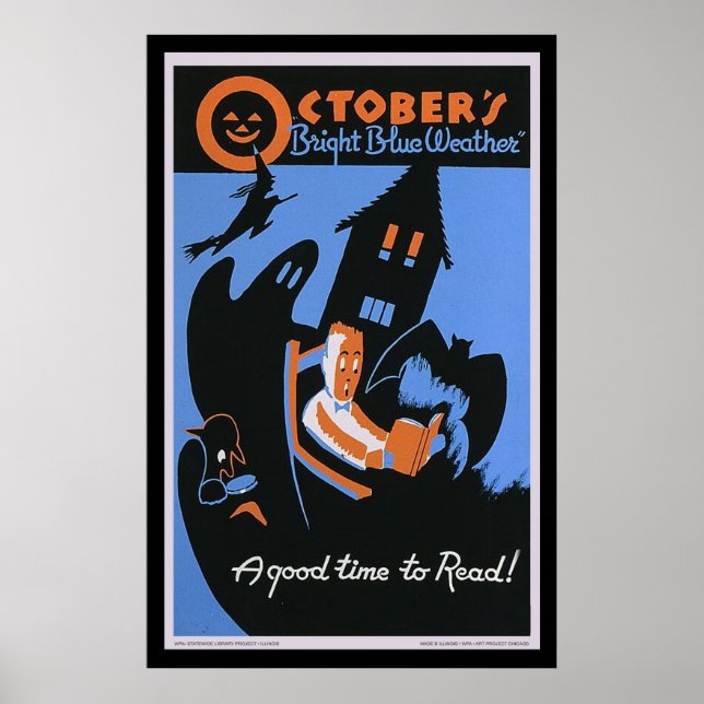 Oktoberns ljusblå väder poster (Framsidan)