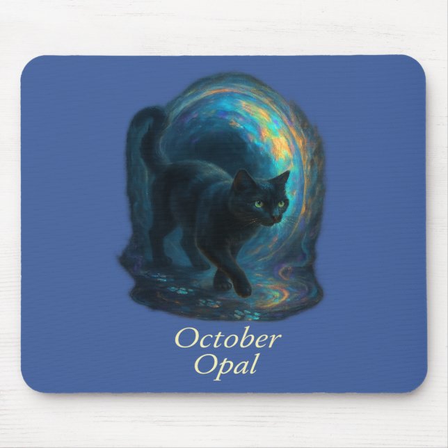 Oktoberopal - Black Cat & Iridescent Portal Musmatta (Framsidan)