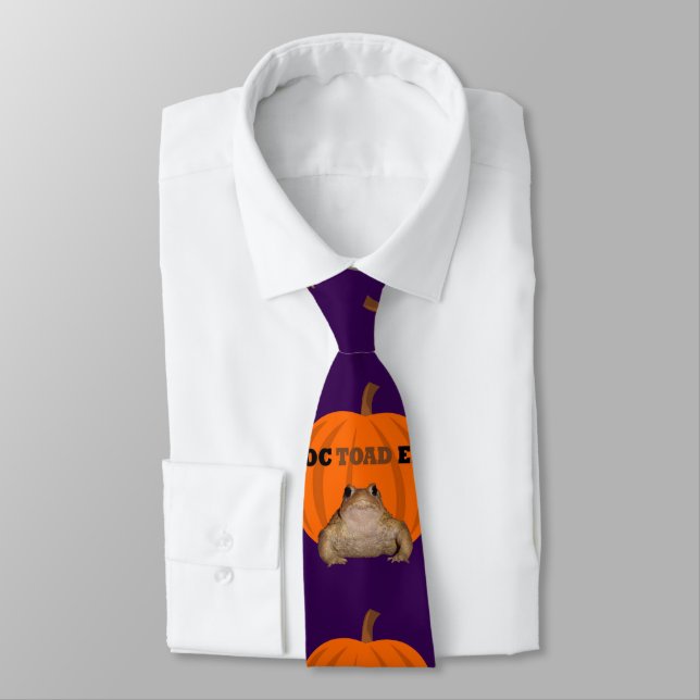 Oktolader Halloween-pun med paddor-semester-skämt Slips (Bunden)