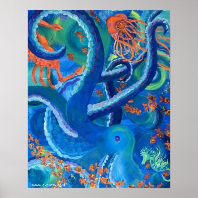 Oktopacifica Poster projektionsyta Pappert (Framsidan)