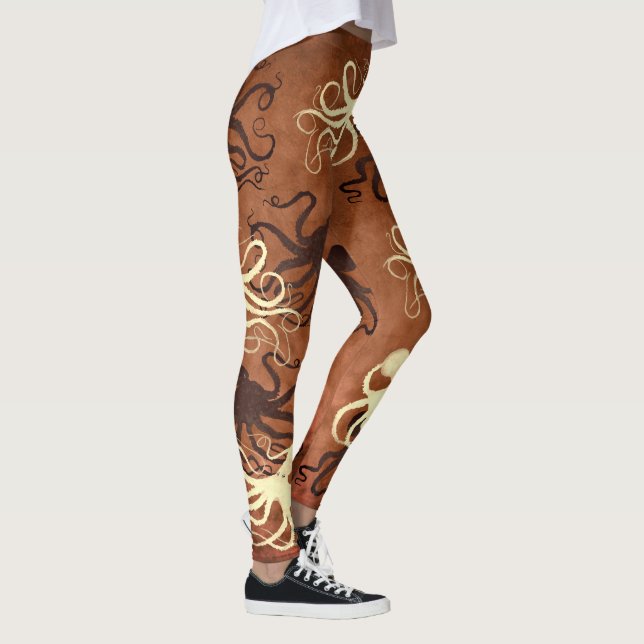 Oktopoder på choklad - legeringar leggings (Höger)