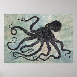 Oktopus 6 - 28 tum x 20 tum Poster