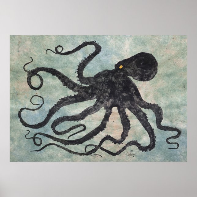 Oktopus 6 - 28 tum x 20 tum Poster (Framsidan)