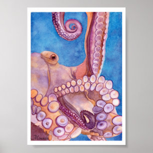 Oktopus Art Skriv ut passande för bildruteMiranda Poster