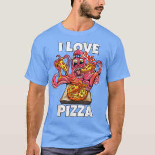 Oktopus bläckfisk, snabbmat Älskare I Kärlek Pizza T Shirt
