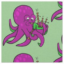 Oktopus Blowing Skapar Music på Bagpipes