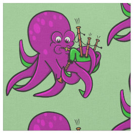 Oktopus Blowing Skapar Music på Bagpipes Tyg