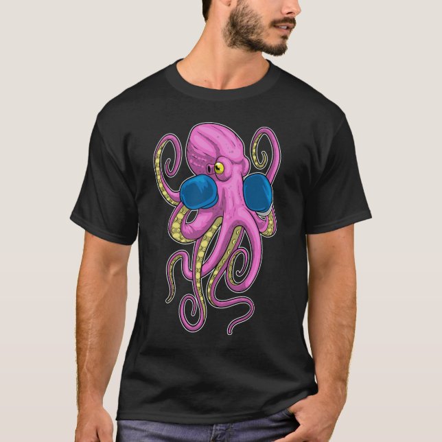 Oktopus Boxer Boxing handskar Boxing T Shirt (Framsida)