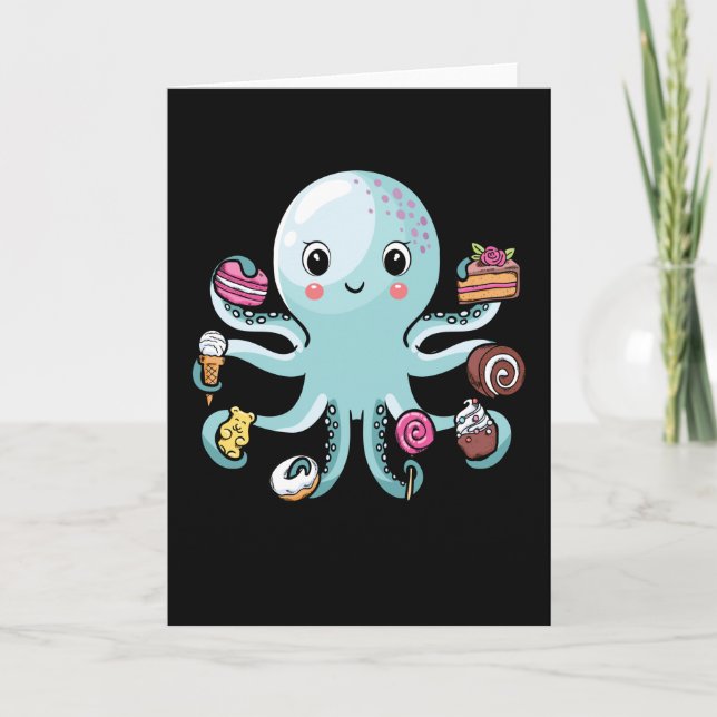 Oktopus Cake Squid Kort (Framsida)