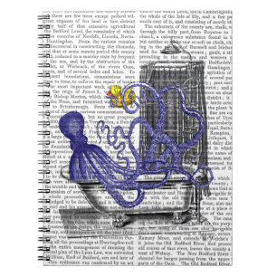 Oktopus i Bath 2 Anteckningsbok Med Spiral