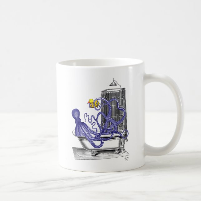Oktopus i Bath 2 Kaffemugg (Höger)