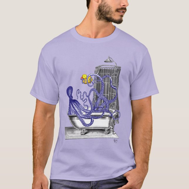 Oktopus i Bath 2 T Shirt (Framsida)