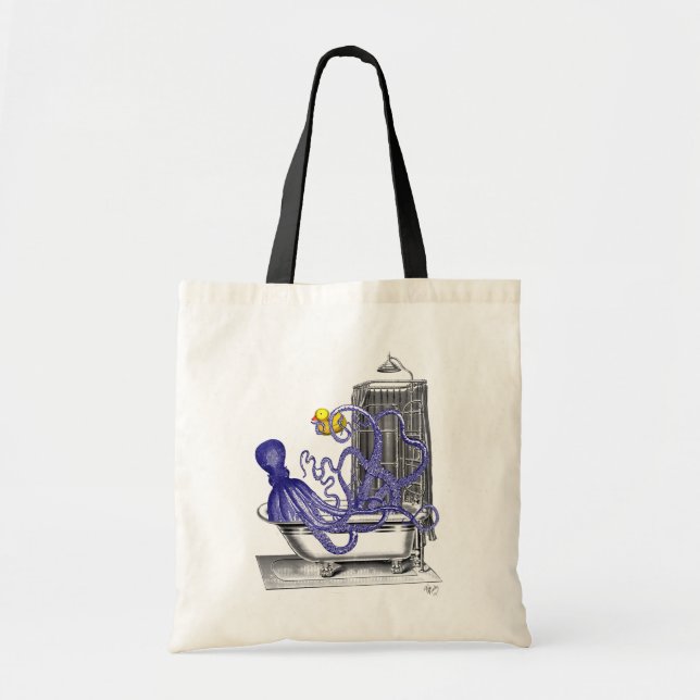 Oktopus i Bath 2 Tygkasse (Framsidan)