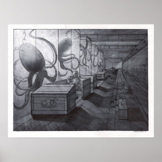 Oktopus Lab Ride Skriv ut Poster