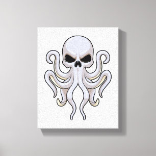 Oktopus med 8 Armar och skal Canvastryck