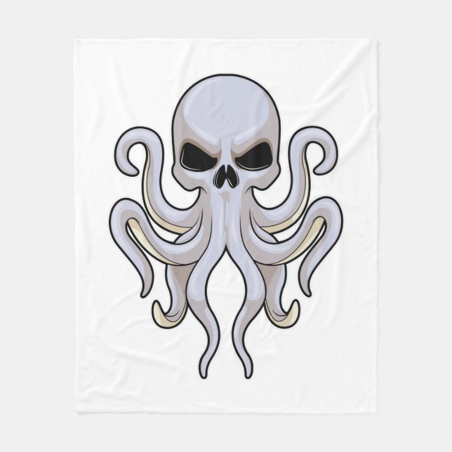 Oktopus med 8 Armar och skal Fleecefilt (Framsidan)