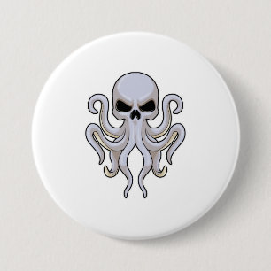 Oktopus med 8 Armar och skal Knapp