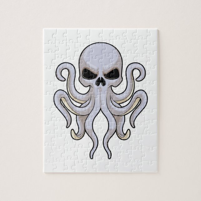 Oktopus med 8 Armar och skal Pussel (Vertikal)