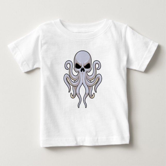 Oktopus med 8 Armar och skal T Shirt (Framsida)