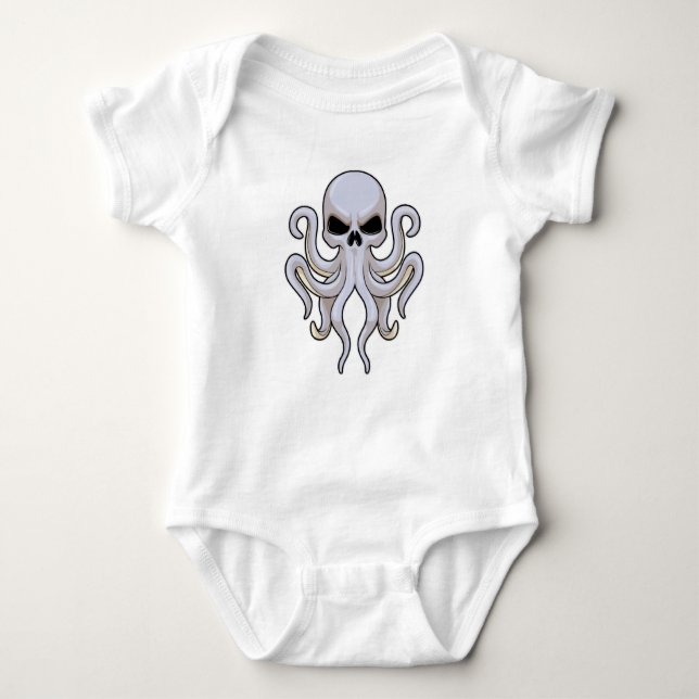 Oktopus med 8 Armar och skal T Shirt (Framsida)
