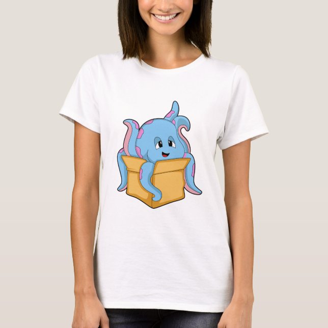 Oktopus med Packet.PNG T Shirt (Framsida)