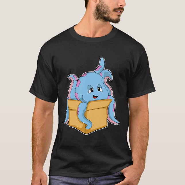 Oktopus med Packet.PNG T Shirt (Framsida)