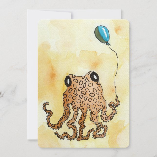Oktopus med platta Blegeringskort (Framsida)