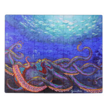 Oktopus Painting Akrylpuzzel