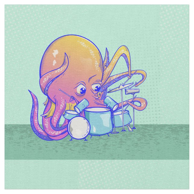 Oktopus Pay Drums Tyg (Närbild)