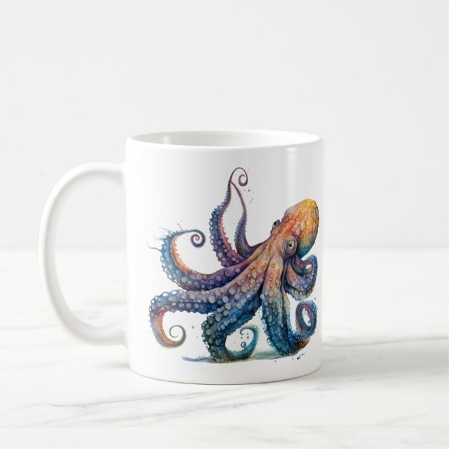 Oktopus Skriv ut kaffe Mugg (Vänster)