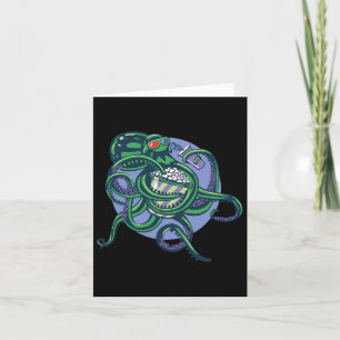 Oktopus som tittar på film - detaljerad grafiklösn kort