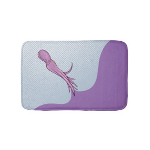 Oktopus squating bläck badrumsmatta