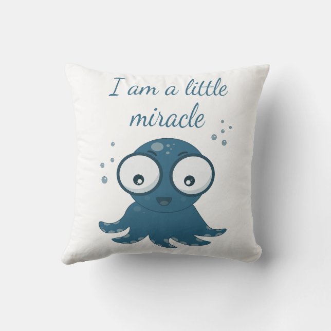 Oktopus teckning är ett litet mirakel kudde (Baksida)