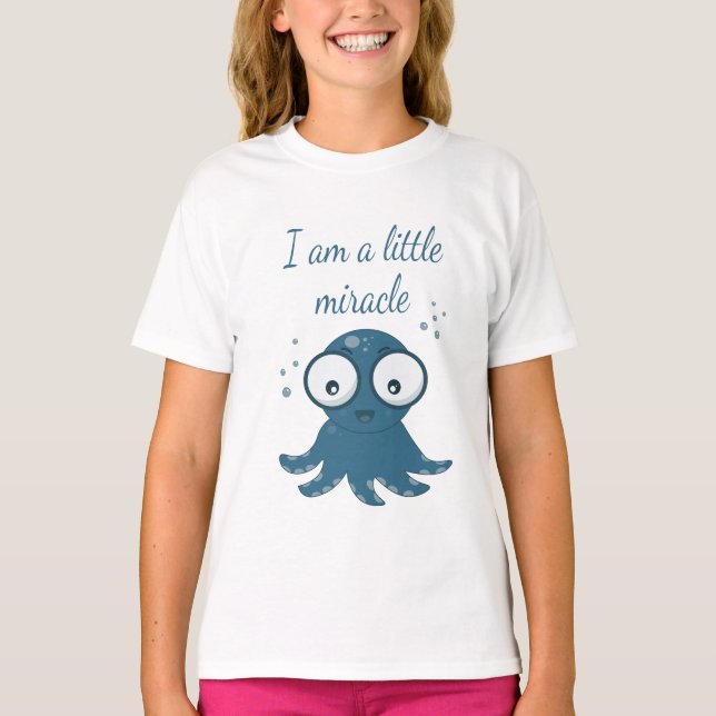 Oktopus teckning är ett litet mirakel t shirt (Framsida)