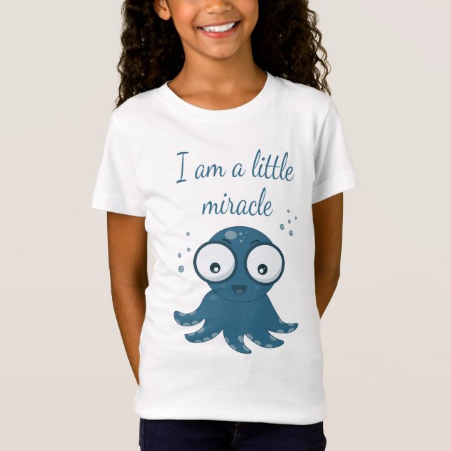 Oktopus teckning är ett litet mirakel t shirt (Framsida)