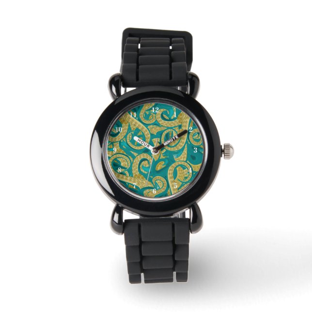 Oktopus Tentacles Art Watch - Målning Armbandsur (Framsida)