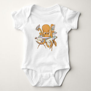 Oktopusstrykning, överväldigad av kors. t shirt