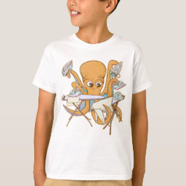 Oktopusstrykning, överväldigad av kors. t shirt