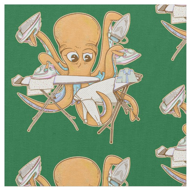 Oktopusstrykning, överväldigad av kors. tyg (Närbild)