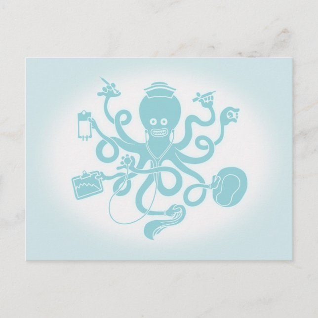 Oktosjuksköterska Vykort (Framsida)