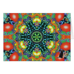 Okulärt Kaleidoscopehälsningkort Hälsningskort