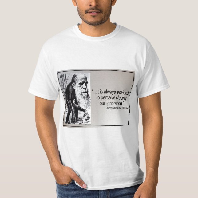 Okunnighet för Darwin citationstecken~ Tee (Framsida)