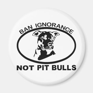 OKUNNIGHET INTE PITBULL FÖR FÖRBUD PITBULL MAGNET