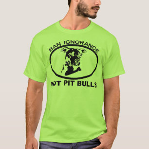 OKUNNIGHET INTE PITBULL FÖR FÖRBUD PITBULL T SHIRT