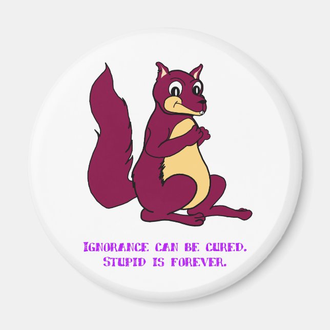 Okunnighet kan botas. Dumma är för evigt. Magnet (Framsidan)