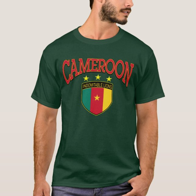 Okuvligt lejon av Kamerun Tee Shirt (Framsida)